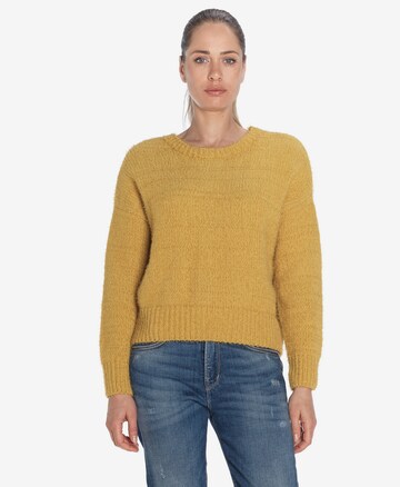 Le Temps Des Cerises Sweater 'Daisy' in Yellow: front