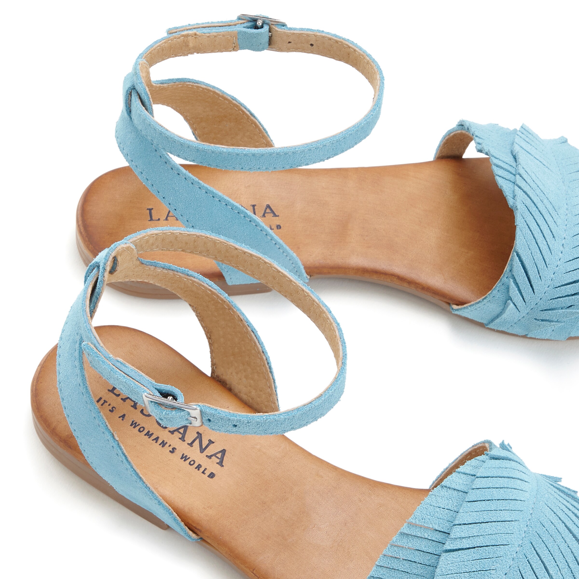 LASCANA - Sandálias com tiras em azul