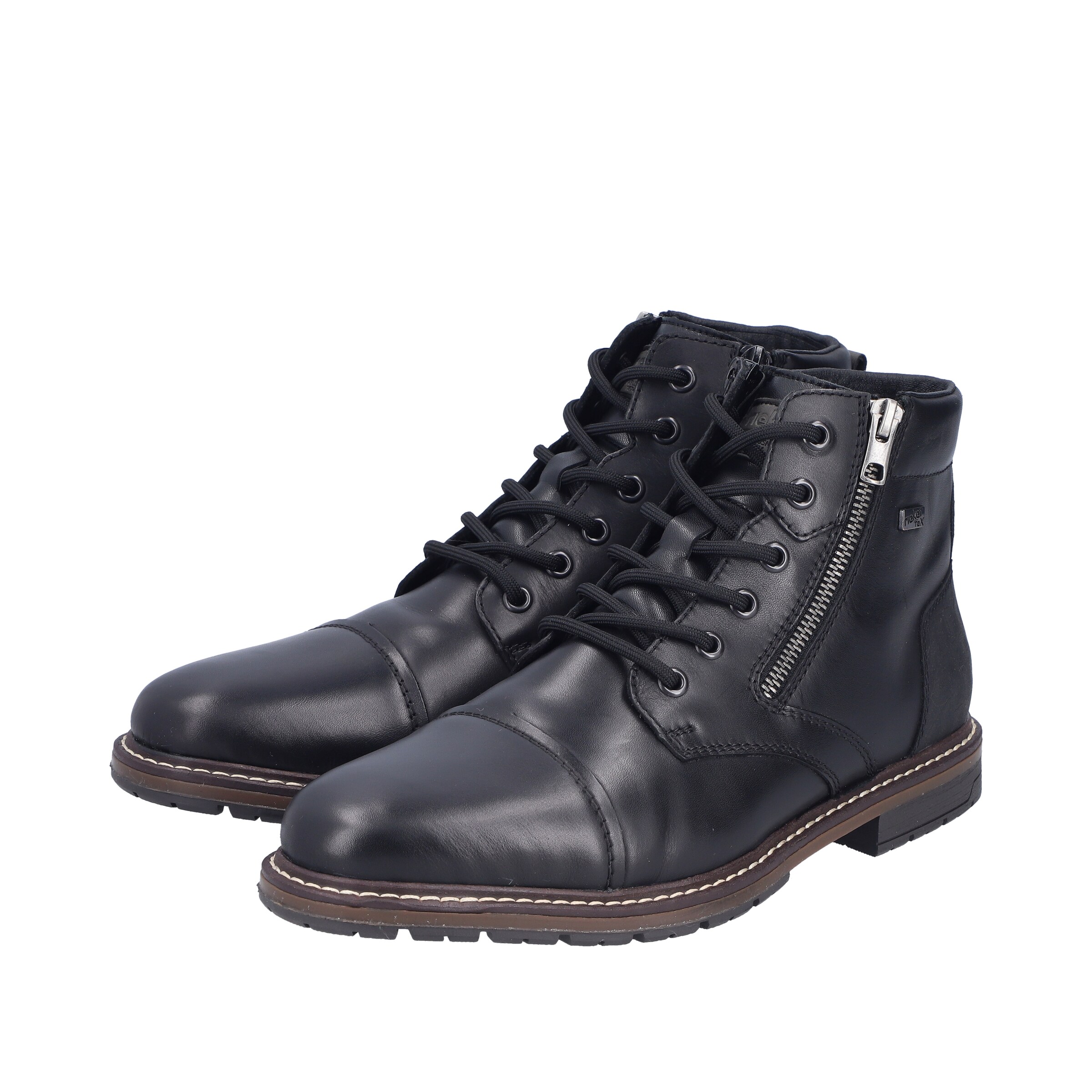 Rieker Schnürstiefel in Schwarz