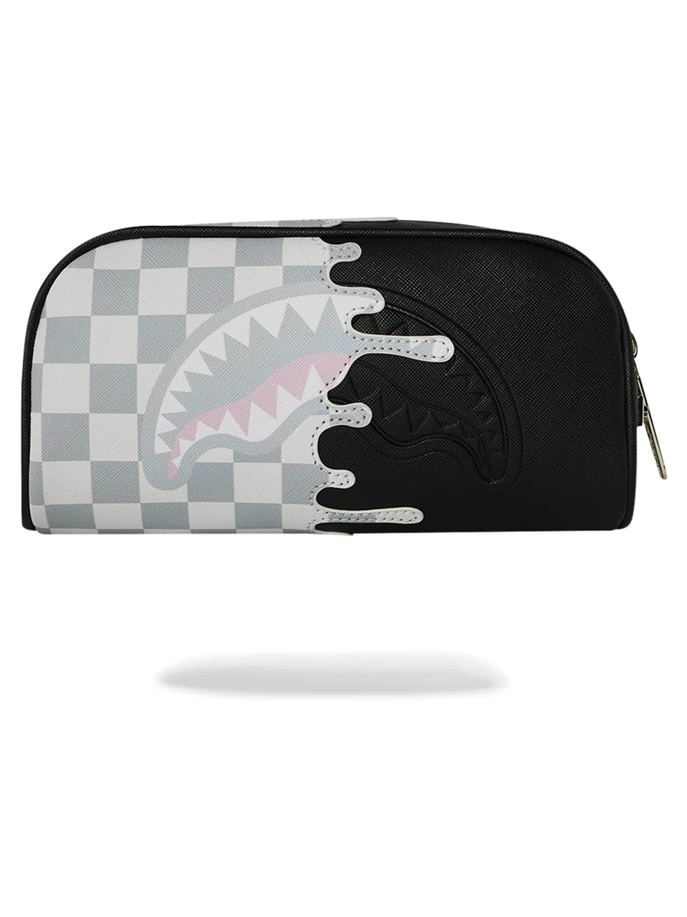 Sprayground - Messenger 'Bolso sprayground cream check side drip pencil pouch' en blanco: frente