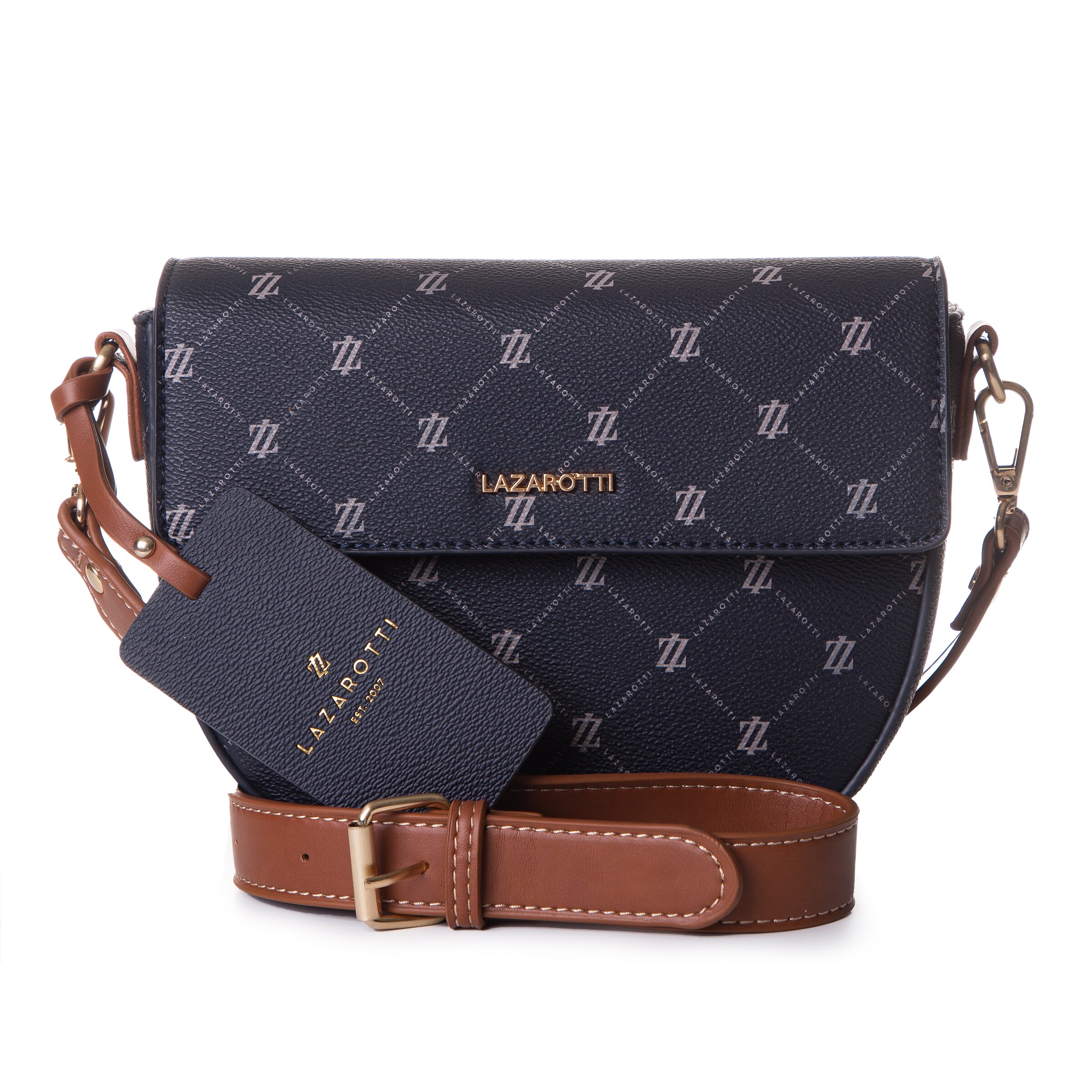 Sac à bandoulière 'Palermo' Lazarotti en bleu : devant