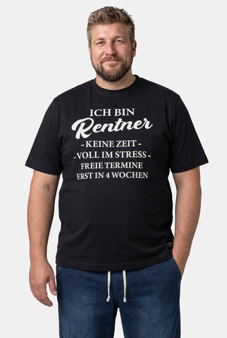 Men Plus Shirt in Schwarz: Vorderseite