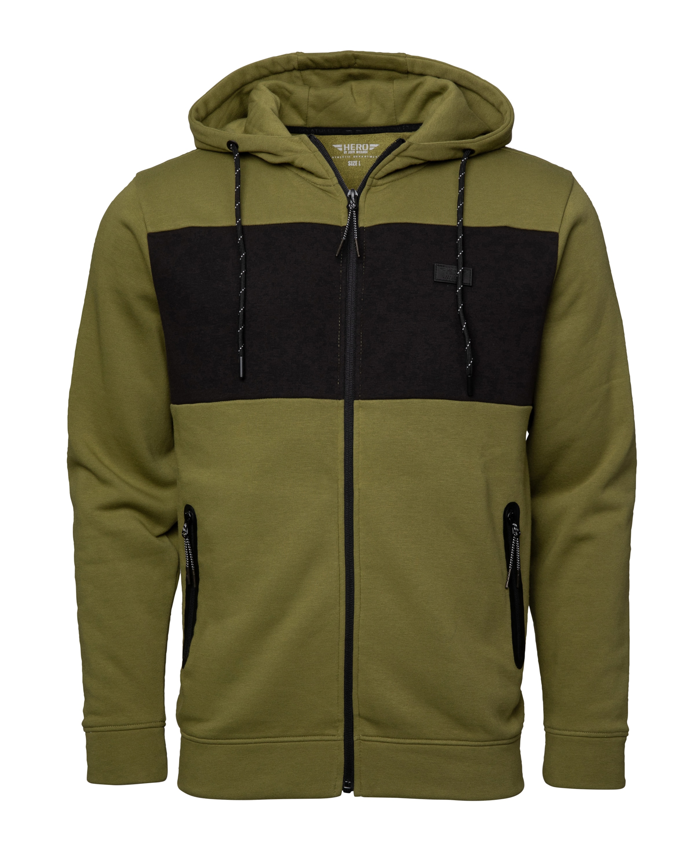 Stooker Men Sweatjacke 'Stewart' in Grün: Vorderseite