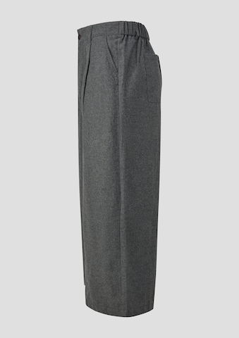 Wide Leg Pantalon à pince QS en gris