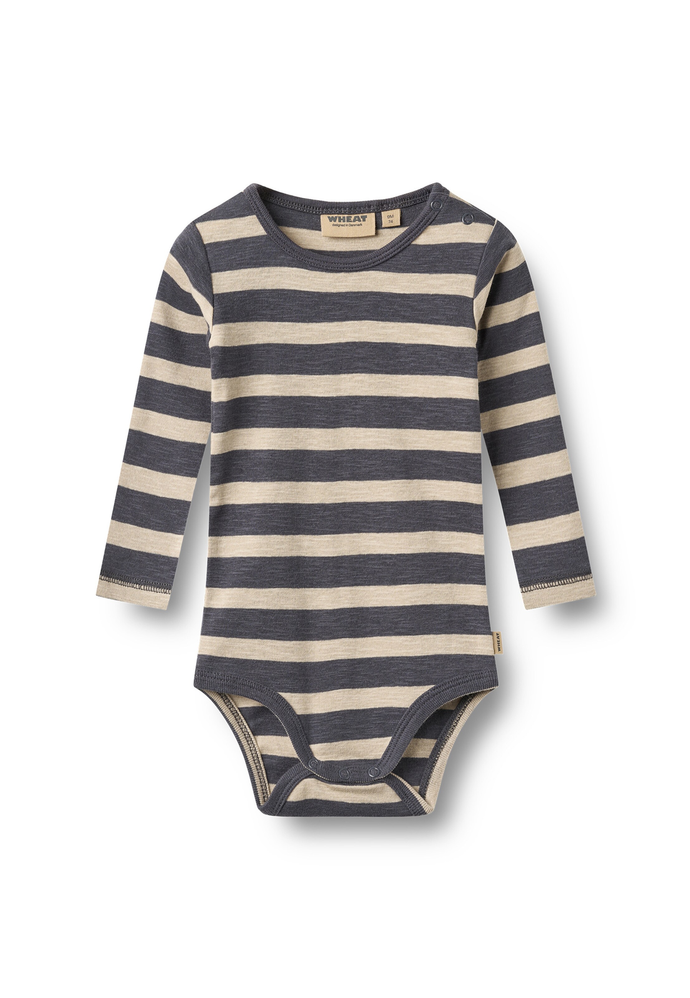 Barboteuse / body 'Freddie' WHEAT en beige : devant