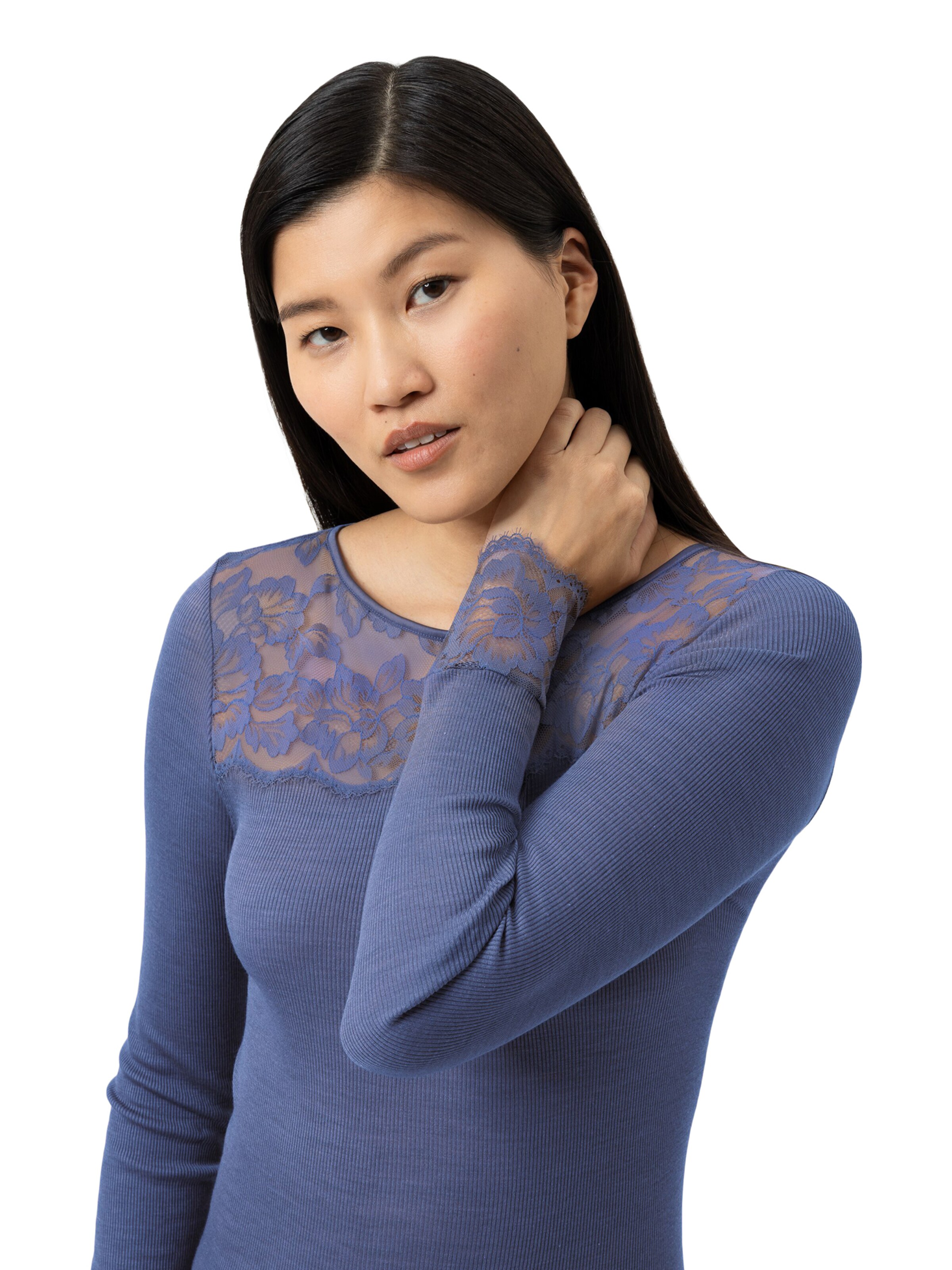 Mey Undershirt 'Wool Love' in Blue