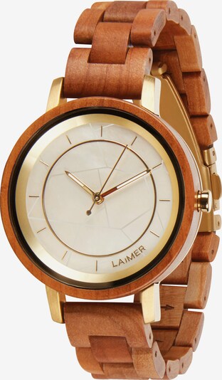 LAiMER Uhr 'Kassandra' in cognac / gold / weiß, Produktansicht