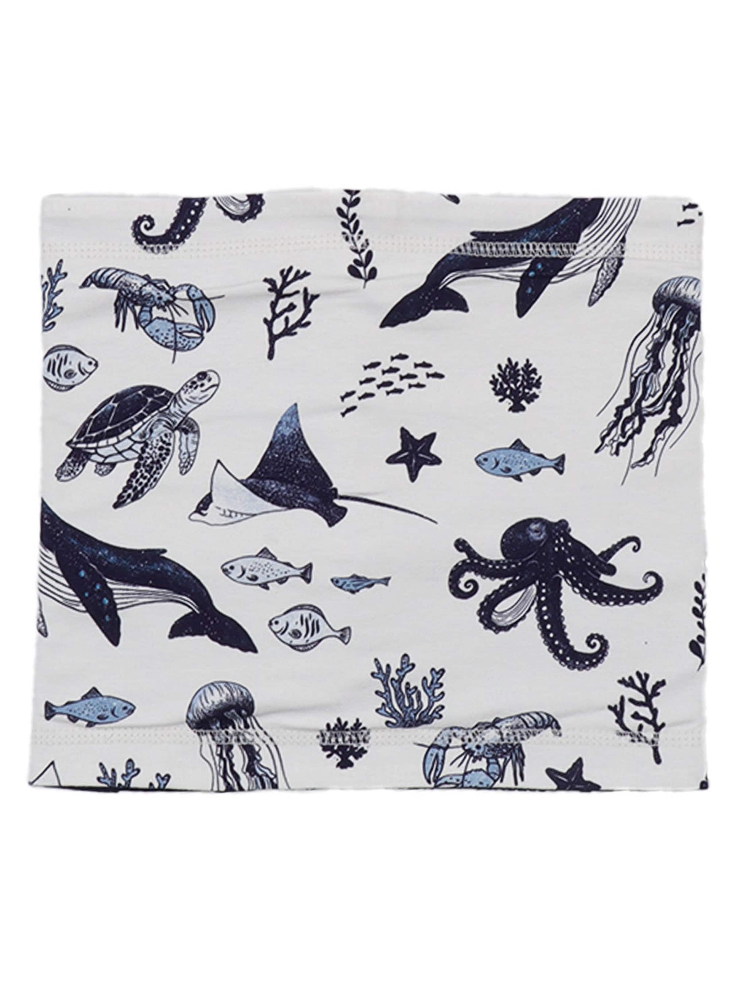 Walkiddy Schal 'Walkiddy - Underwater World Loop'‌‌‌‌‌‌ in Weiß: Vorderseite