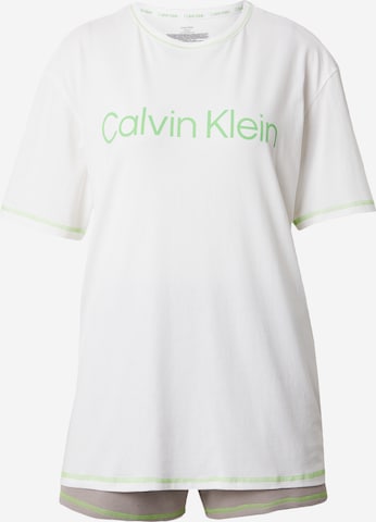 balts Calvin Klein Underwear Pidžama ar šortiem: no priekšpuses