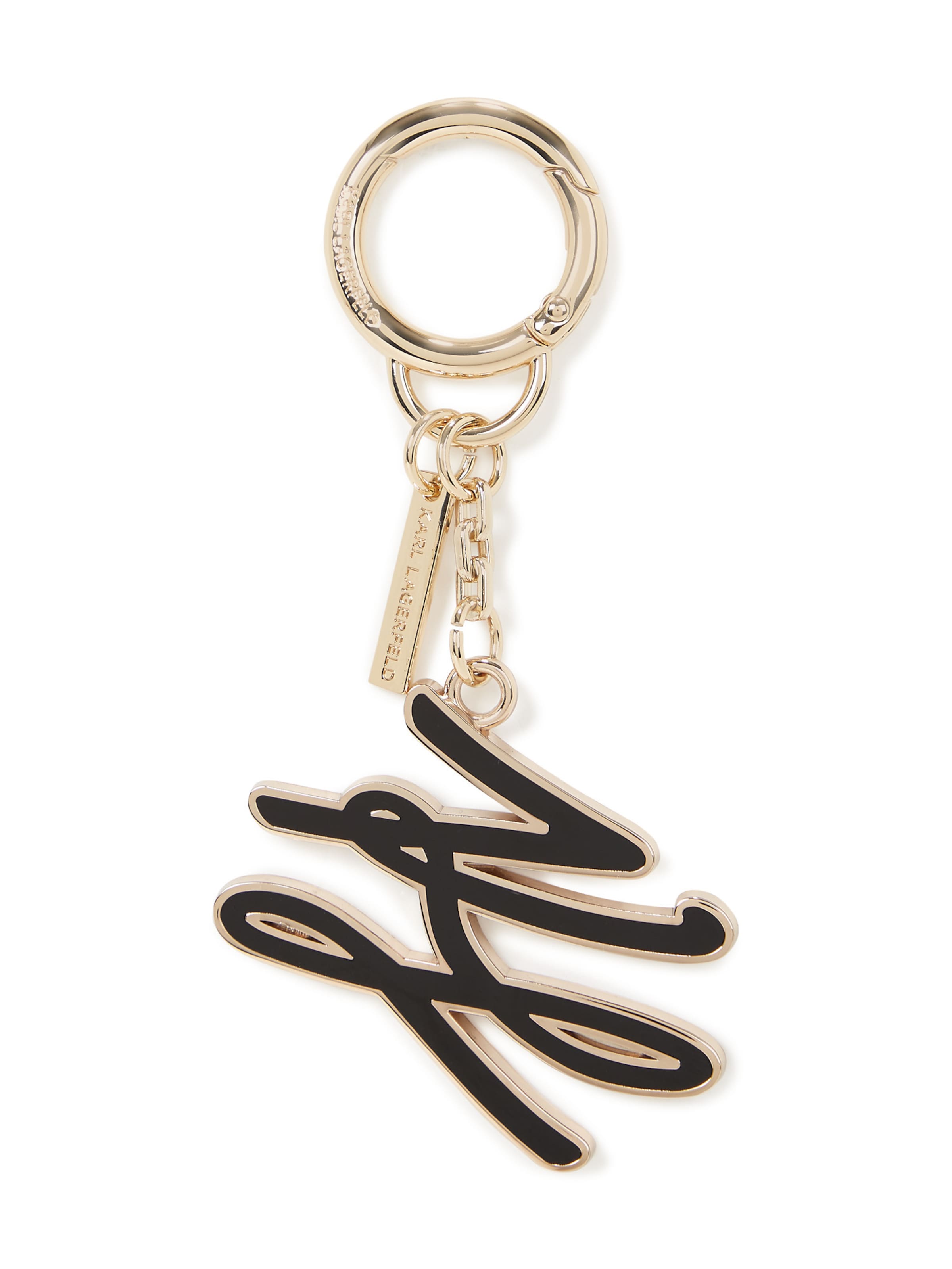 Karl Lagerfeld Breloczek do kluczy 'Autograph' w kolorze złoty / czarnym, Podgląd produktu