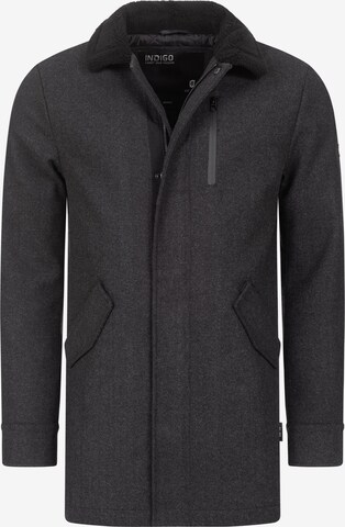 INDICODE JEANS Between-Seasons Coat in Black: front