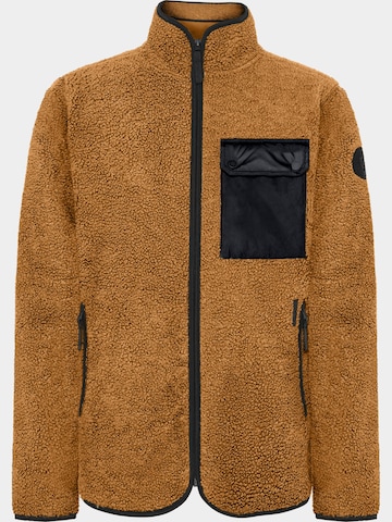 Didriksons Fleece jas 'Peter' in Bruin: voorkant