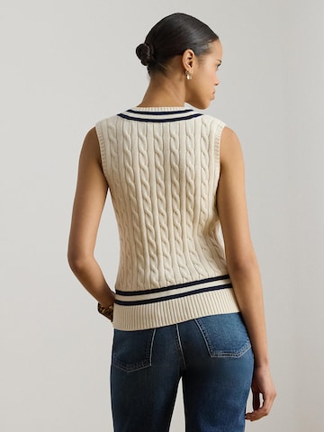 Lauren Ralph Lauren Vyšívaný top - Béžová