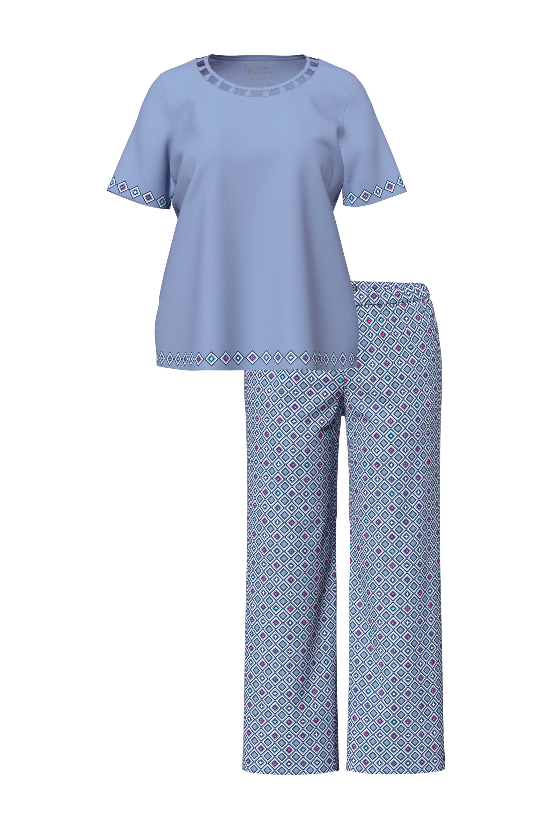 Ulla Popken Pyjama in Blau: Vorderseite