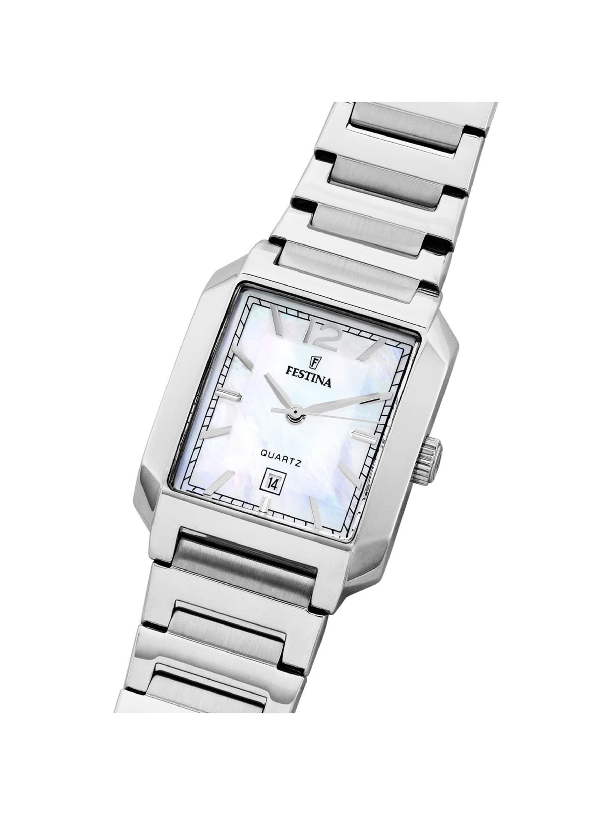 FESTINA Analoog horloge 'Festina - Watch On The Square - Quartz watch movement - Watch case width: 33 mm' in Wit