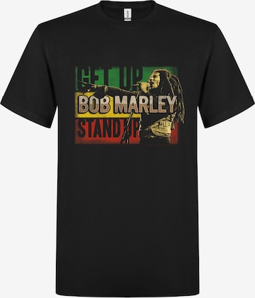 T-Shirt 'Get up, Stand Up' Bob Marley en noir : devant