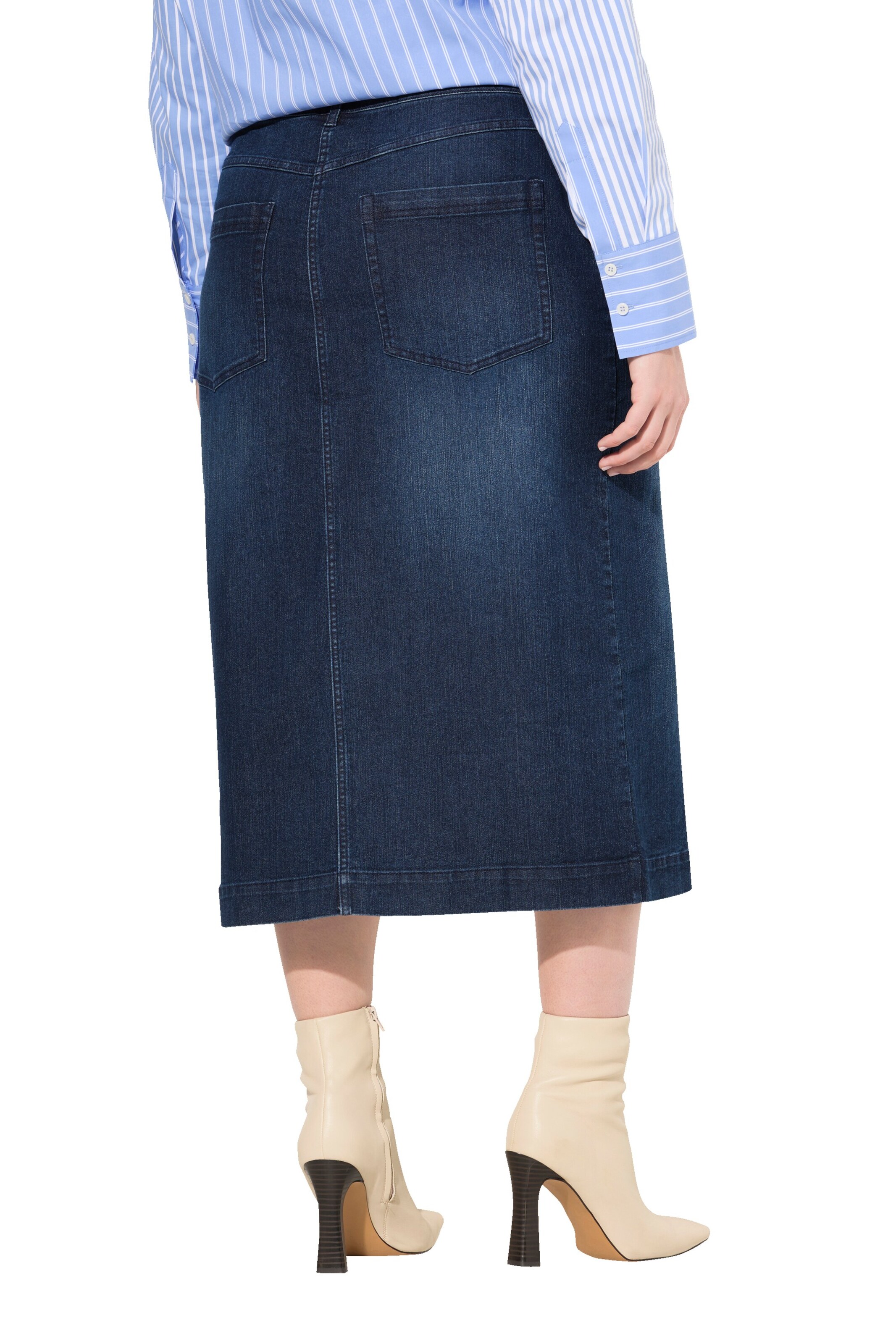 Ulla Popken Rok in Blauw