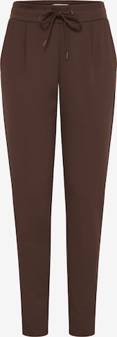 ICHI Tapered Laskoshousut 'Kate' värissä ruskea: etupuoli