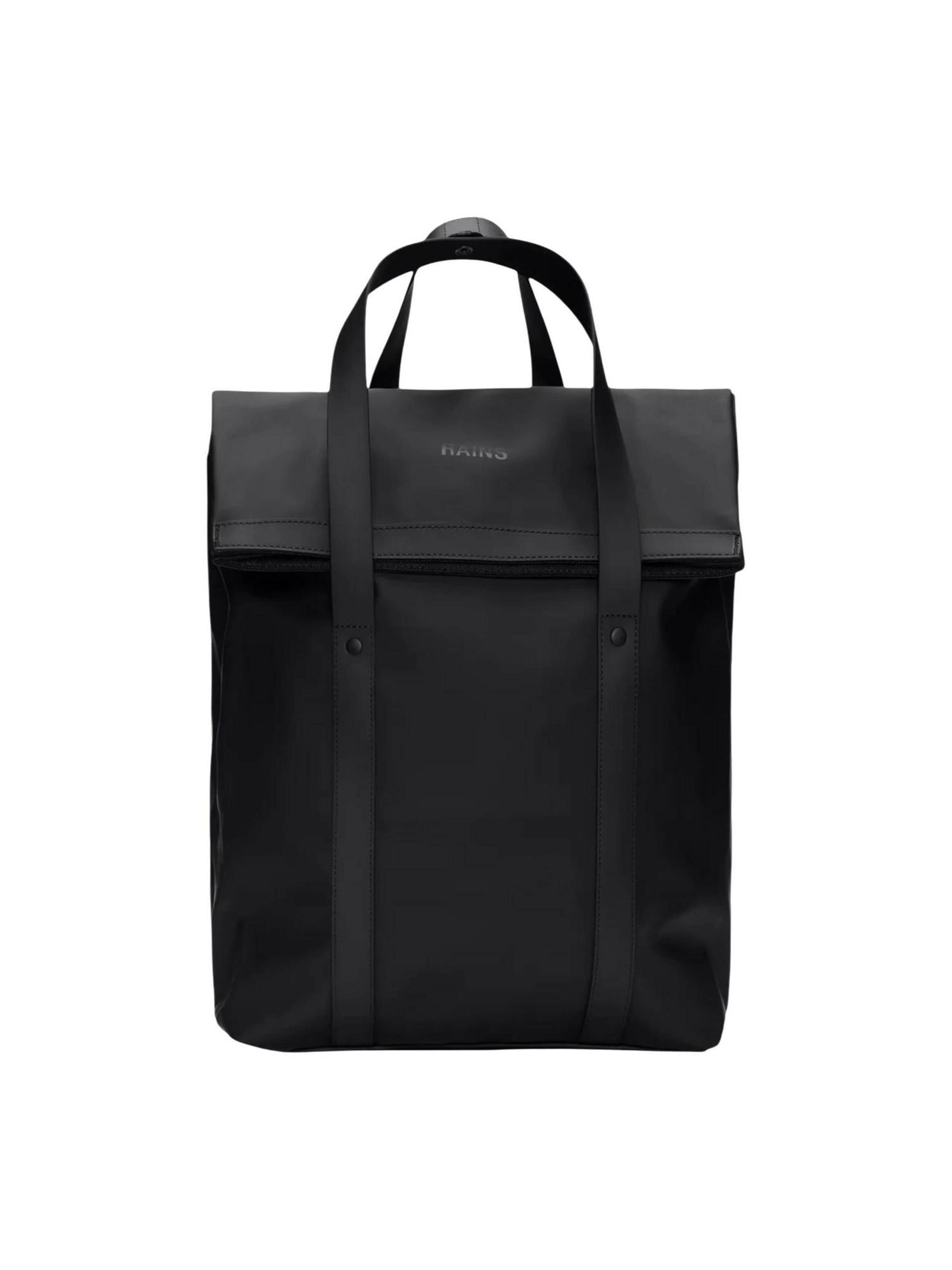 RAINS - Mochila en negro: frente