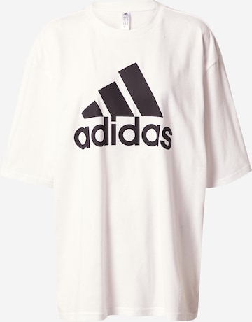 ADIDAS SPORTSWEAR Функционална тениска 'Essentials' в бяло: отпред