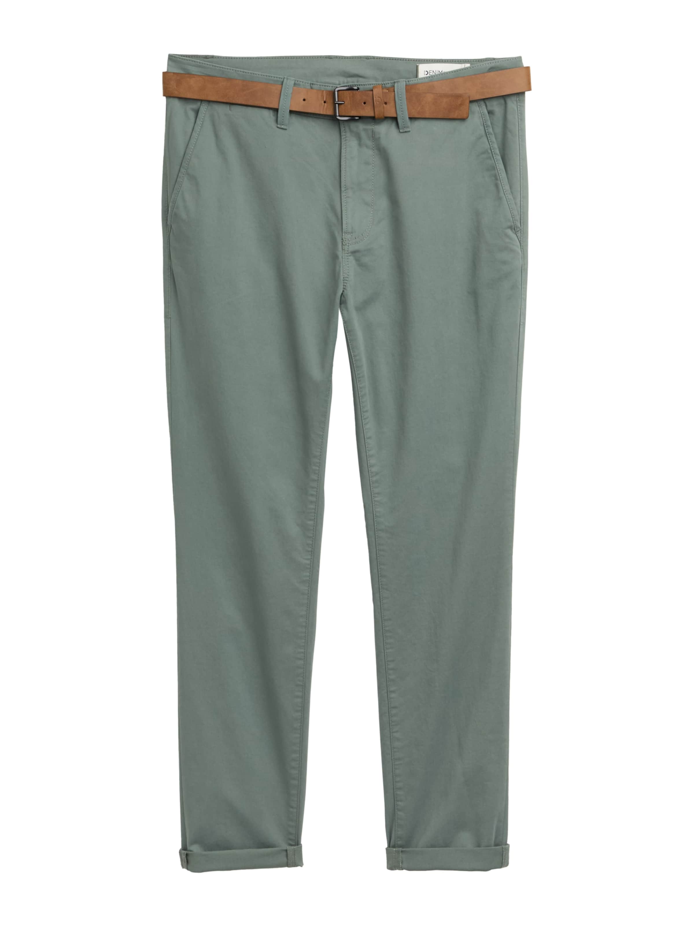 TOM TAILOR DENIM Брюки-чинос в Зеленый: спереди