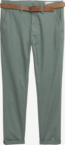 TOM TAILOR DENIM Chino kalhoty – zelená: přední strana