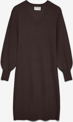 VERO MODA - Vestido de punto 'ALEXANDRA' en marrón: frente