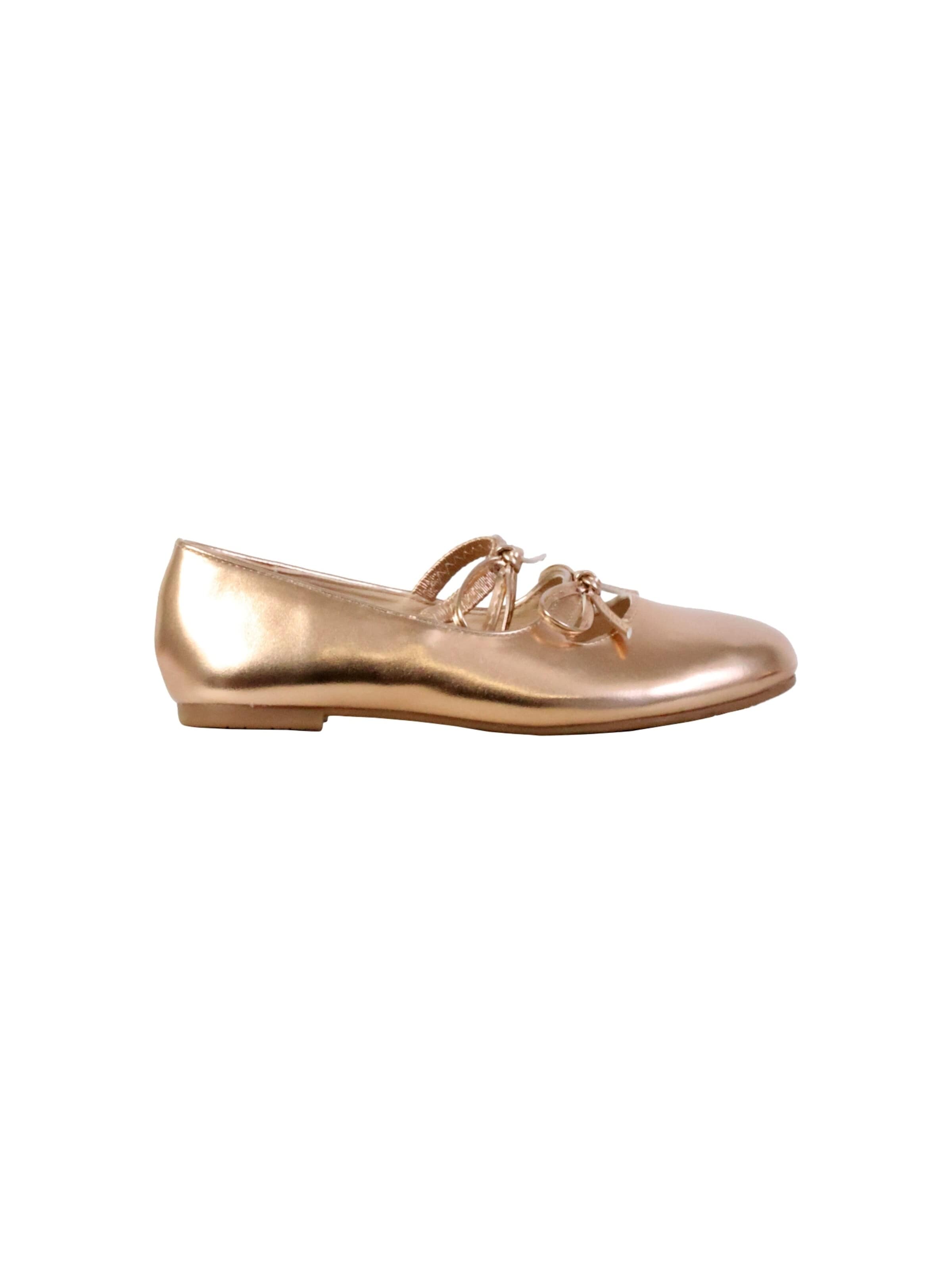 POTI PATI Baleriny 'Supermodische Ballerinas für Kinder mit Gummizügen' w kolorze złoty