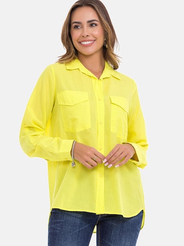 CIPO & BAXX Blouse 'WH123' in Geel