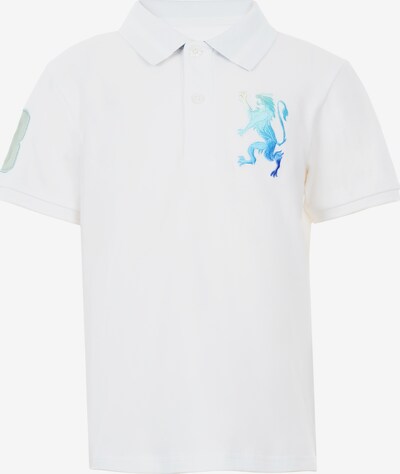 GIORDANO junior Poloshirt in hellblau / hellgrün / weiß, Produktansicht