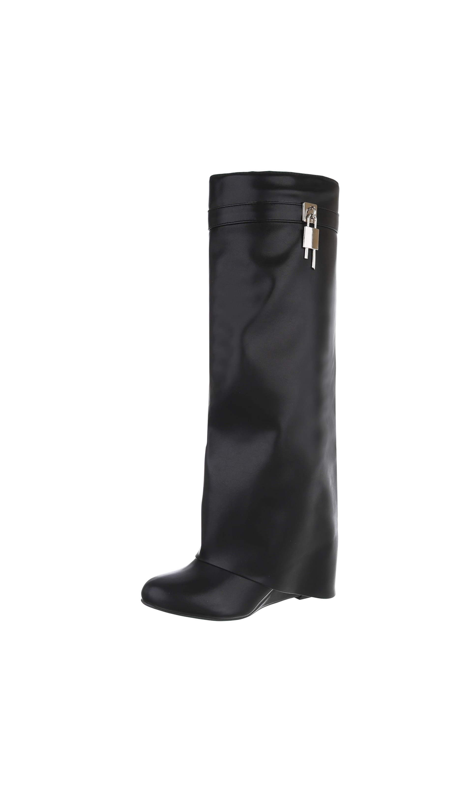 Ital-Design Stiefel in Schwarz: Vorderseite