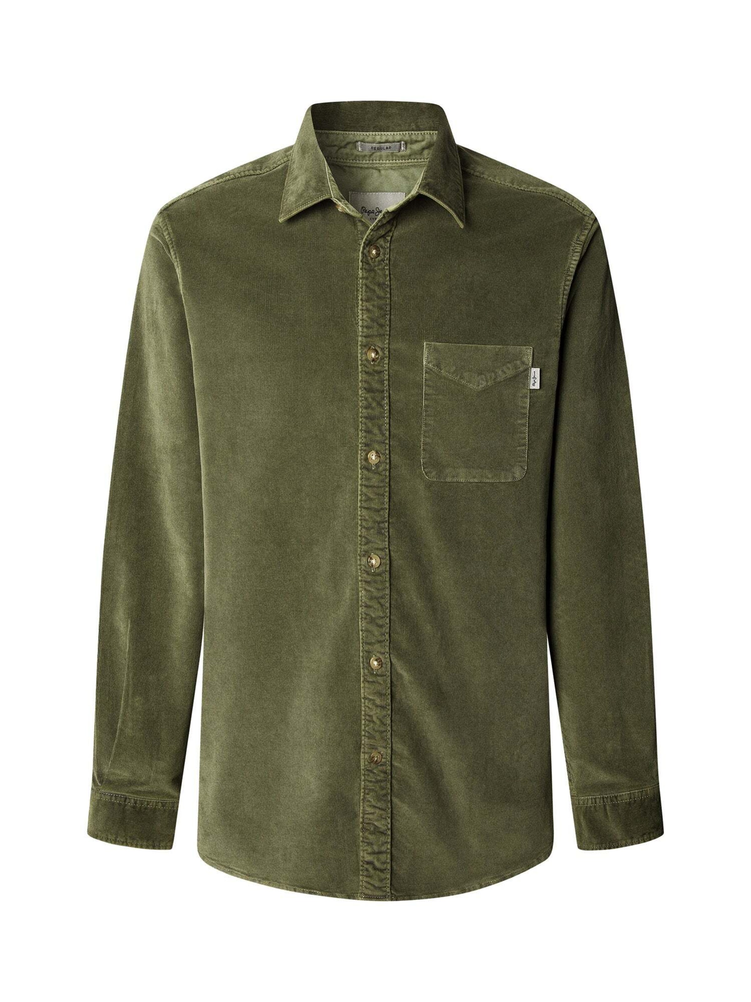 Pepe Jeans Button Up Shirt 'Clayton' in Green: front