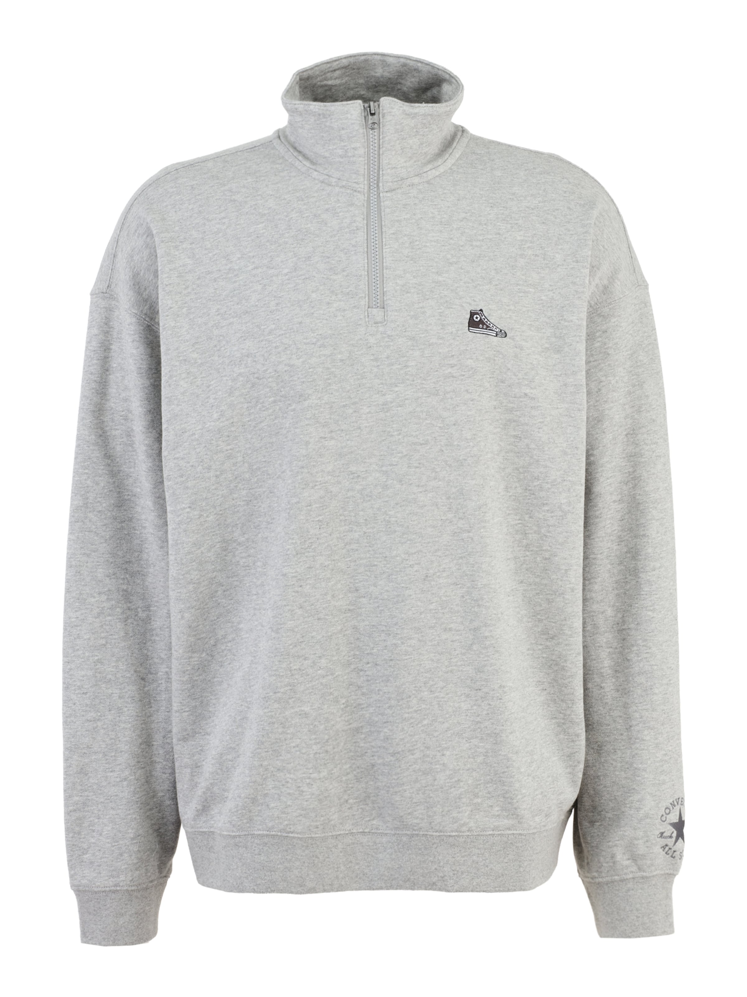 CONVERSE - Sudadera 'SNKER PATCH' en gris: frente