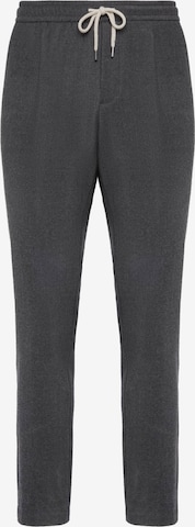 Boggi Milano Pleat-Front Pants in Grey: front