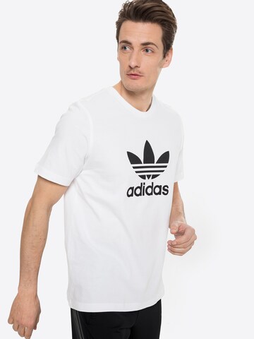 T-Shirt 'Trefoil' ADIDAS ORIGINALS en blanc : devant