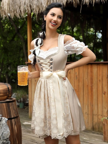 Yesfashion Dirndl in Beige