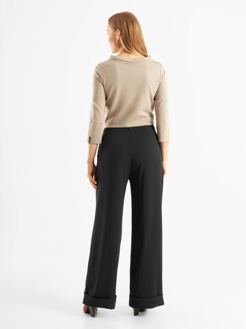 Jascha Stockholm Wide Leg Hose 'Bisou' in Schwarz