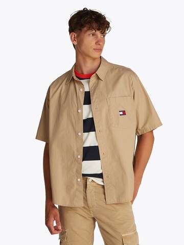 Regular fit Camicia di Tommy Jeans in beige: frontale