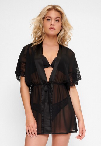 Robe de chambre LingaDore en noir : devant