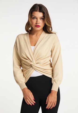 faina Trui in Beige: voorkant