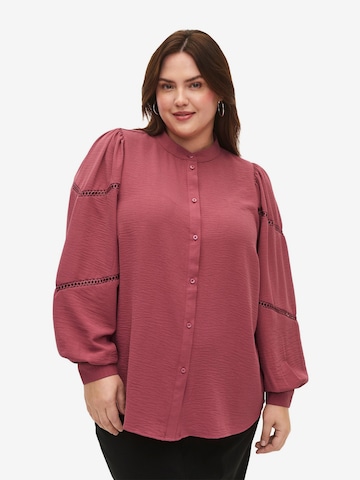 Zizzi - Blusa 'EFIKKA' em rosa: frente