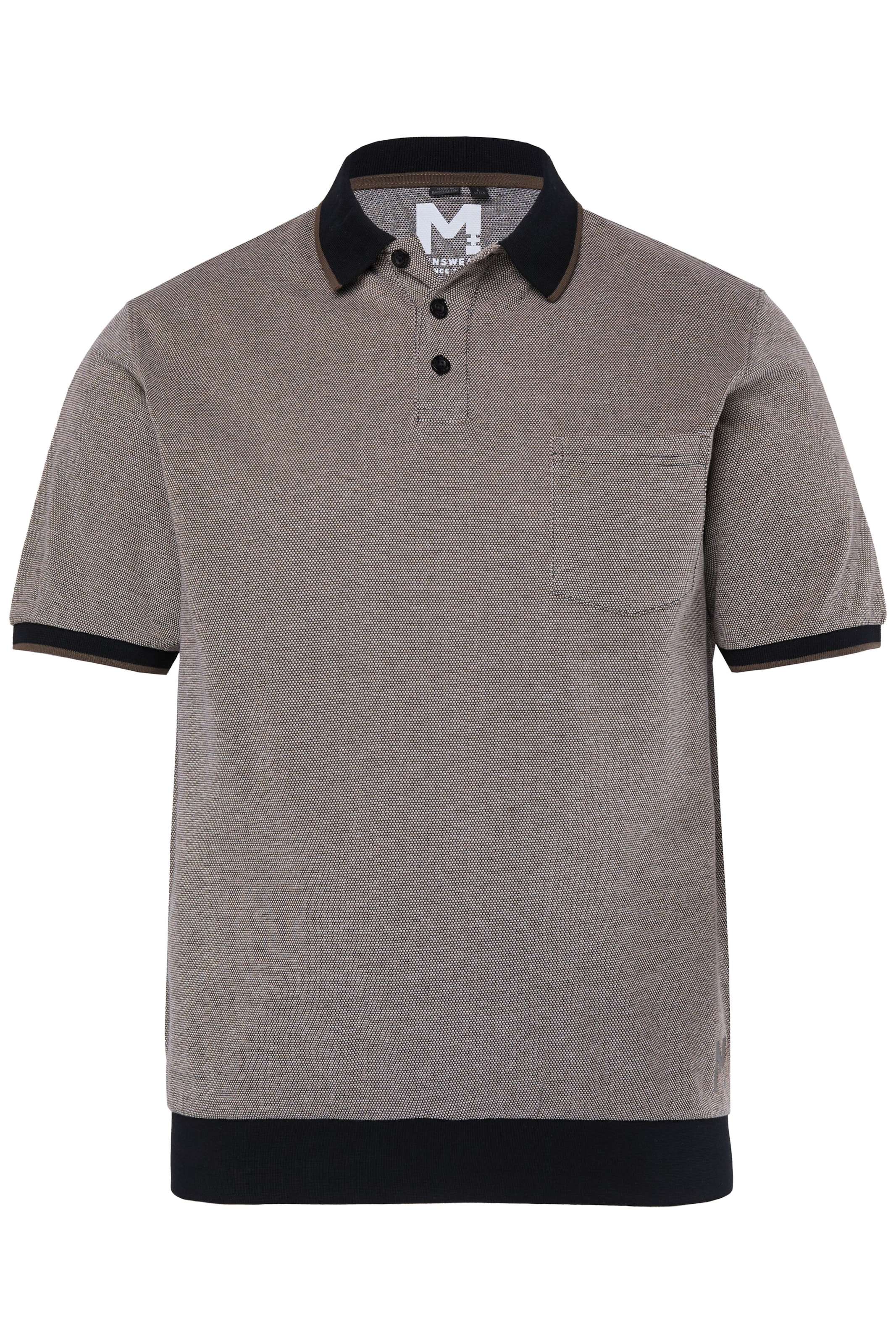 Men Plus Shirt in Braun: Vorderseite