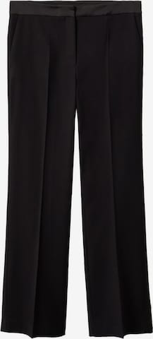 Regular Pantalon à plis MANGO en noir : devant