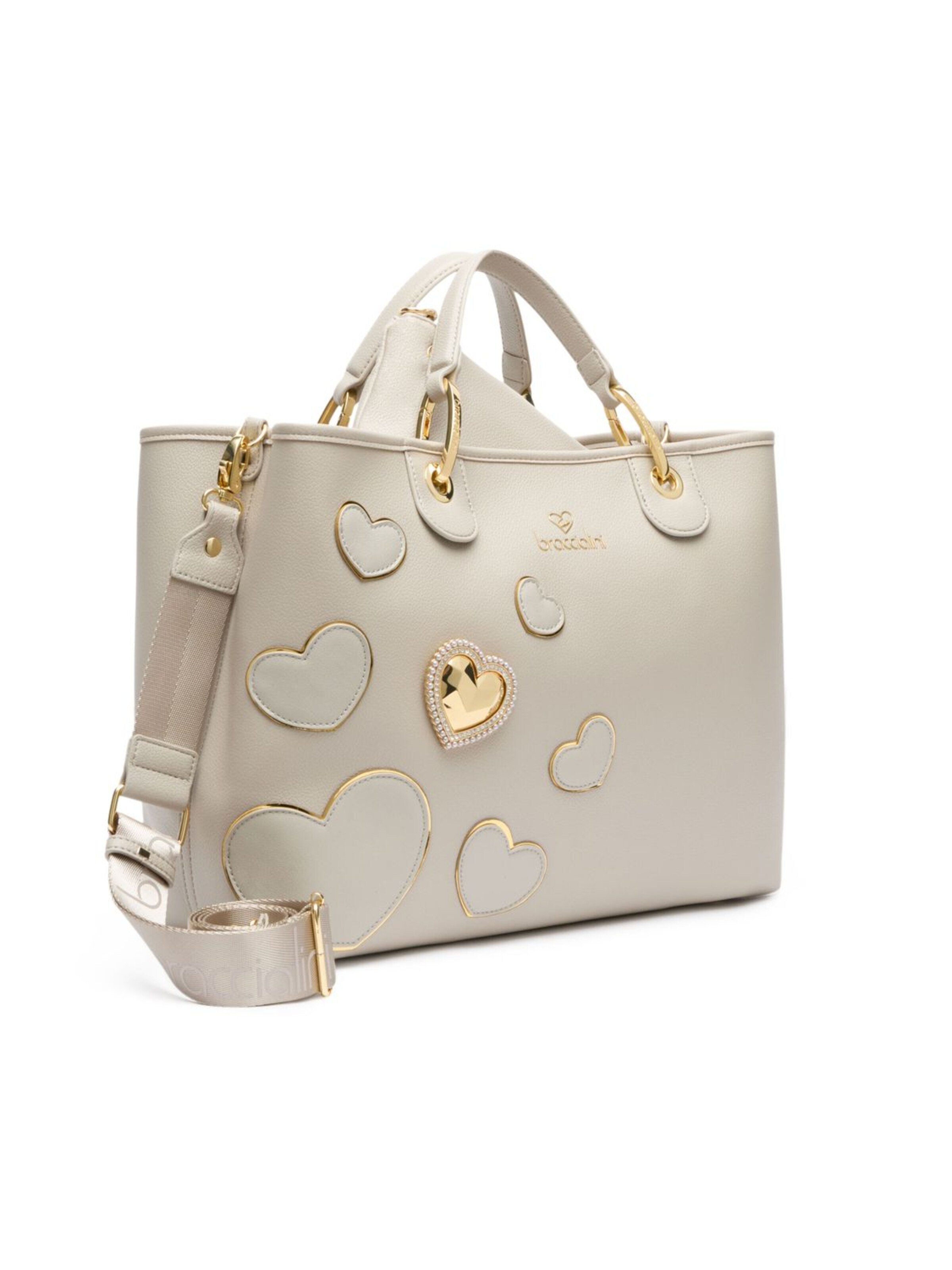 Borsa a mano 'Beth Patch' di Braccialini in grigio