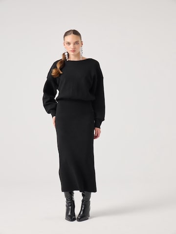 Robes en maille HOLLY LOLLY en noir