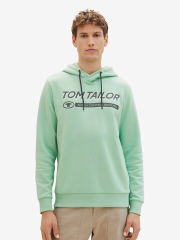 TOM TAILORSweater majica - zelena boja: prednji dio