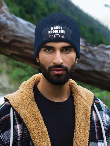 Youth Designz Beanie 'Wahre Probleme' in Blue