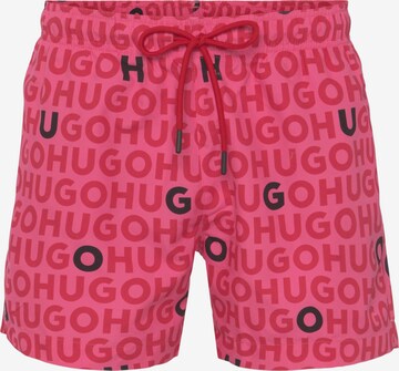 HUGO Board Shorts in Pink: front