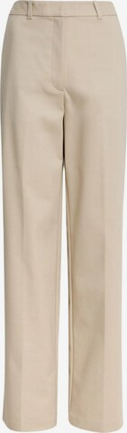 Marks & Spencer Wide leg Pleated Pants in Beige: front