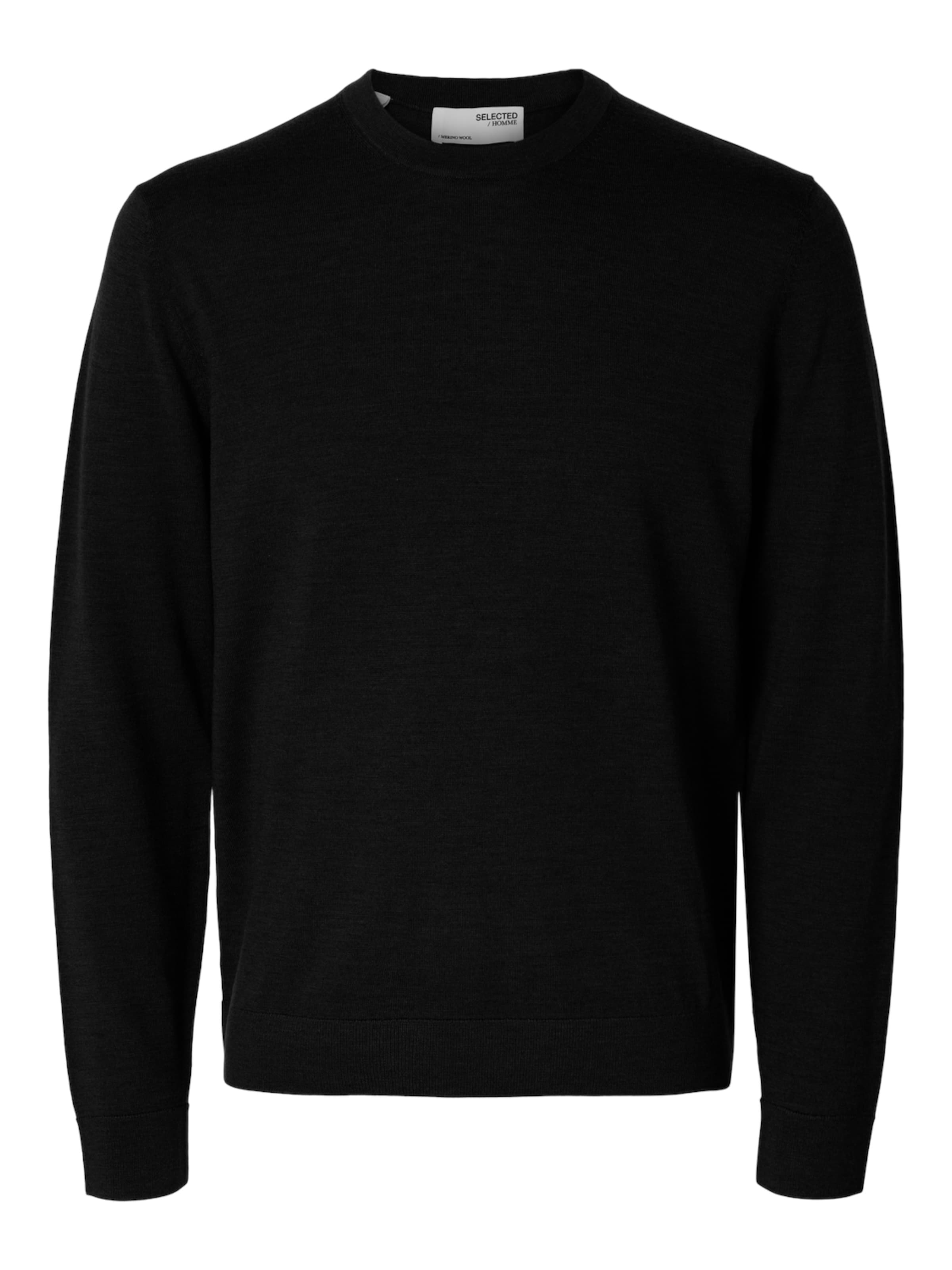 SELECTED Pullover 'SLHTRAY' in Schwarz: Vorderseite